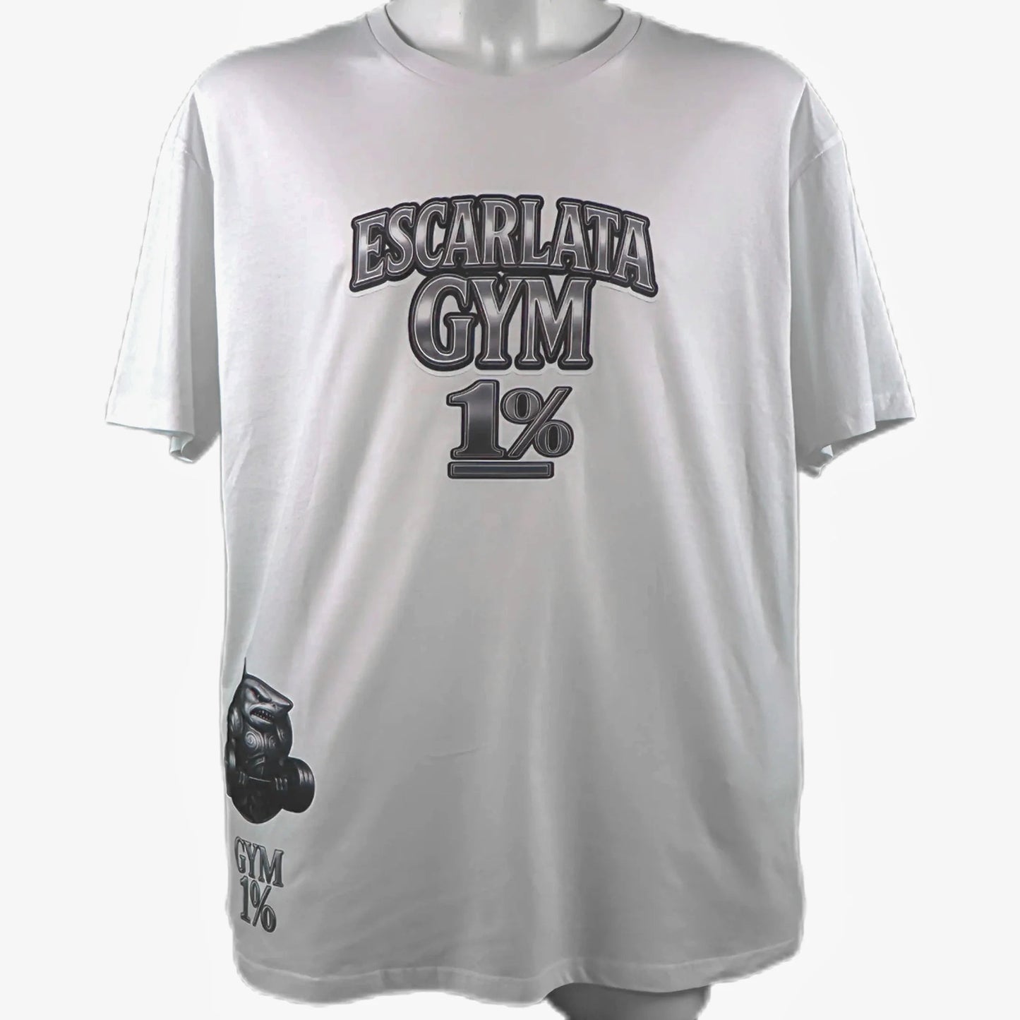 Camiseta manga corta (Escencial) escarlata gym 1% tiburón