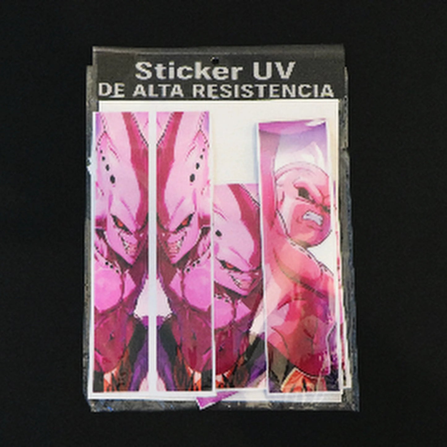 stickers uvdtf de Majin Boo dragon ball z para bicicleta y patinetes listo para personalizar