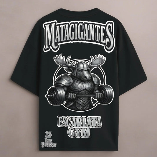 Camiseta manga corta (oversize de calidad ) escarlata gym 1% matagigantes