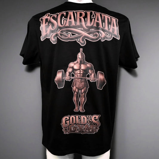 Camiseta manga corta (escencial) escarlata gold´s gym
