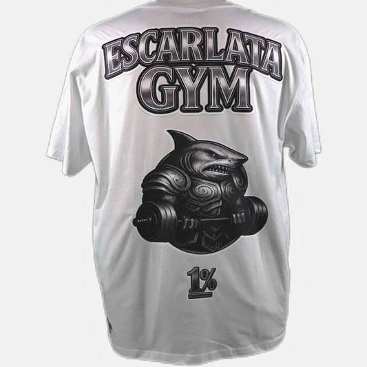 Camiseta manga corta (Escencial) escarlata gym 1% tiburón